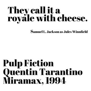 Pulp Fiction 1, (96 x 128 cm)