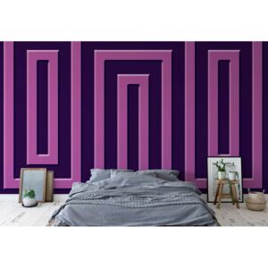 GLIX Fototapeta - Purple Geometric Pattern Vliesová tapeta - 208x146 cm