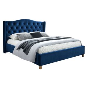 SI Manželská posteľ Beno Velvet - modrá