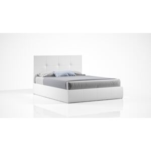 Sleep melody Čalúnená posteľ 180x200 biela ,s úložnym priestorom TWIST