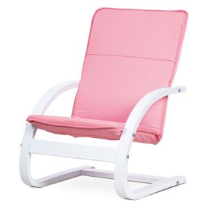 Kid relax chair, frame white, fab.pink