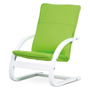 Kid relax chair, frame white, fab.green