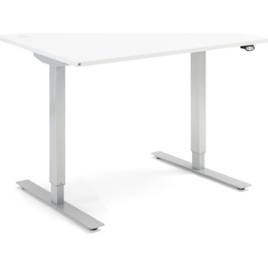 Výškovo nastaviteľný stôl Flexus, rovný, 1200x800 mm, biela