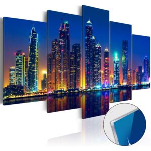 Obraz na skle Bimago - Nights in Dubai 100x50 cm