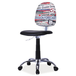 Kancelárska stolička GRAFITY 1, 85-97x43x47x43-55, čierna