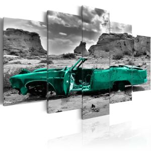 Obraz na plátne Bimago - Green car 100x50 cm