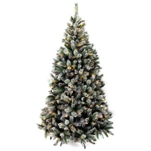 Umelý vianočný stromček Borovica Biela 180cm LED300