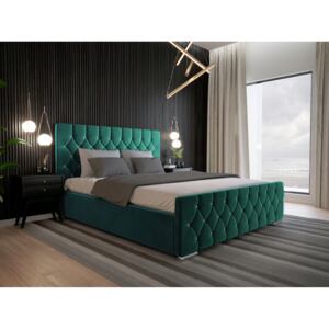 PROXIMA.store - Luxusná posteľ AMADEUS - Zelená 140 Platba: PREVODOM - 7% ZĽAVA, Veľkosť postele: Pre matrac 140 x 200 cm, Matrac: BEZ matraca