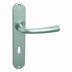 Dverové kovanie MP Real (F9) - KPZR kľučka-guľa pravá otvor na cylindrickú vložku/F9 (hliník nerez)