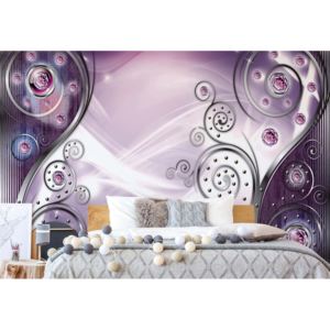 Fototapeta - 3D Ornamental Design Purple Vliesová tapeta - 206x275 cm