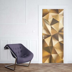 GLIX Fototapeta na dvere - 3D Gold Polygon Texture