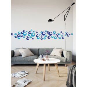 GLIX Bubliny dvojfarebné II. - nálepka na stenu Modrá 2 x 30 x 30 cm