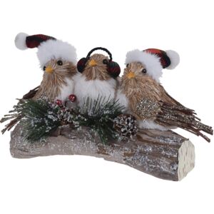 Vianočná dekorácia Vtáčiky na dreve