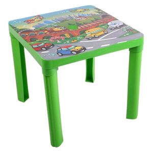 Detský záhradný nábytok - Plastový stôl auta zelený