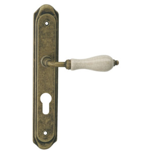 Dverové kovanie ACT Antik (BRONZ) - KPZL kľučka-guľa ľavá otvor na cylindrickú vložku/Bronz