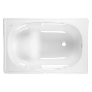 AQUALINE Sedacia smaltovaná vaňa 105x70cm, biela V105X70