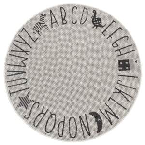 Hanse Home Collection koberce Kusový koberec Flatweave 104884 Cream/Black kruh - 160x160 (průměr) kruh cm
