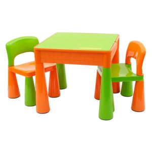 BAZÁRIK Detská sada stolček a dve stoličky NEW BABY oranžová