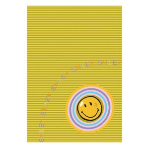 Detský kusový koberec SMILEY PRINTED 8902 Zlatý 1,40 x 2,00 m