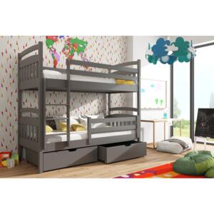 Detská posteľ 80 x 180 cm Galvin (s roštom a úl. priestorom) (grafit). Vlastná spoľahlivá doprava až k Vám domov