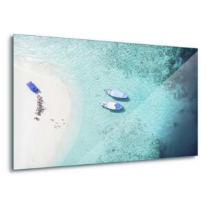 Sklenený obraz - Crystal Sea 4 x 30x80 cm