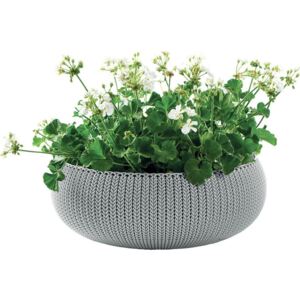 KETER COZIES L sivý (230222) - záhradný kvetináč