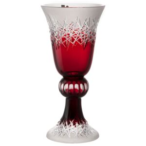 Krištáľová váza Hoarfrost, farba rubínová, výška 505 mm