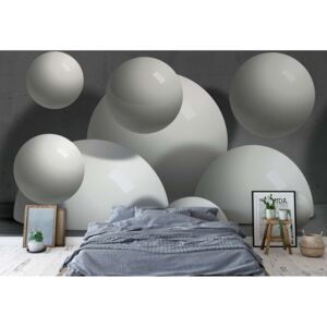 GLIX Fototapeta - 3D Abstract Design Balls Illusion Vliesová tapeta - 416x254 cm