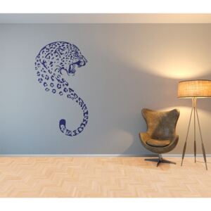GLIX Leopard - nálepka na stenu Modrá 50 x 90 cm