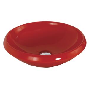 SAPHO - MINIMAL umývadlo guľaté 45x16 cm, na dosku, červená (MN045.70000) (MN045-00KI)