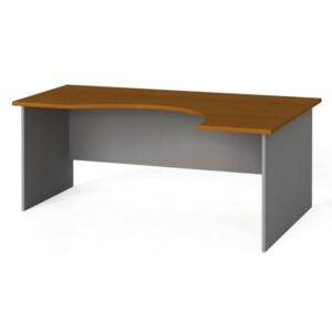 Rohový kancelársky pracovný stôl, zaoblený 180x120 cm, čerešňa, pravý