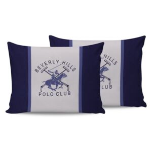 Sada bavlnených 2 vankúšov Polo Club Blue, 50 × 70 cm
