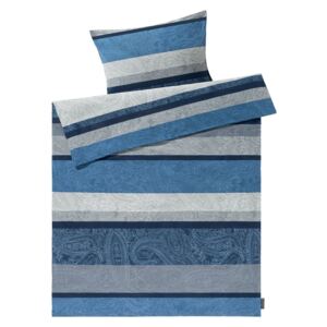Meisterstück Flanelová posteľná bielizeň, 140 x 200 cm (pruhy / modrá ), viacfarebná / modrá (100308763)