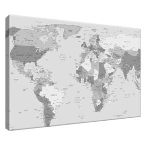 Obraz na plátne Praktická mapa sveta 30x20cm 2202A_1T