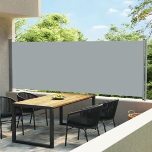 Zaťahovacia bočná markíza na terasu 600x160 cm, sivá