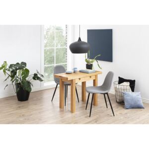 Dizajnová jedálenská stolička Alphonsus, svetlosivá / čierna