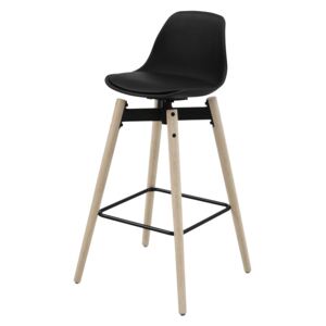Dizajnová barová stolička Alter, čierna