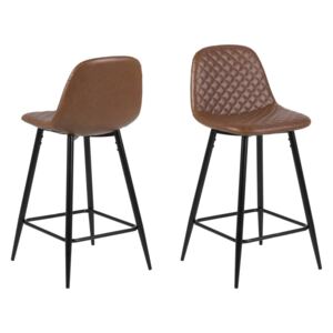 Dizajnová barová stolička Nayeli, brandy a čierna 91 cm