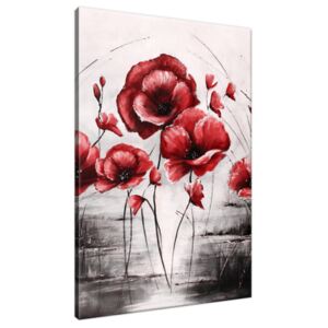 Ručne maľovaný obraz Červené Vlčie maky 70x100cm RM2452A_1AB