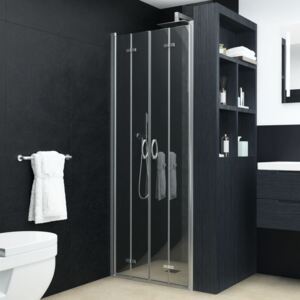 Dvojkrídlové sprchové dvere priehľadné ESG 90x185 cm