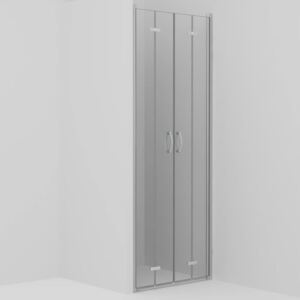 Dvojkrídlové sprchové dvere priehľadné ESG 80x185 cm