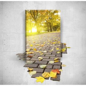 Nástenný 3D obraz Mosticx Autumn Road, 40 × 60 cm