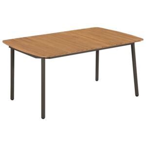 Záhradný stôl 150x90x72 cm, akáciový masív a oceľ