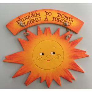 Sluníčko s cedulkou široké Keramika Andreas Nápis: Buď vítán, kdo v dobrém přicházíš