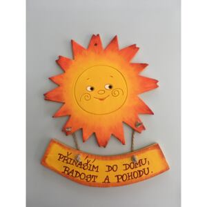 Sluníčko s cedulkou kulaté Keramika Andreas Nápis: Vítejte u nás