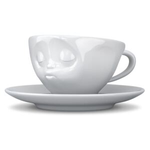 Biely bozkávajúci porcelánový hrnček na kávu 58products, objem 200 ml
