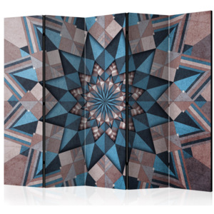 Paraván - Star Mandala (Brown-Blue) II [Room Dividers] 225x172
