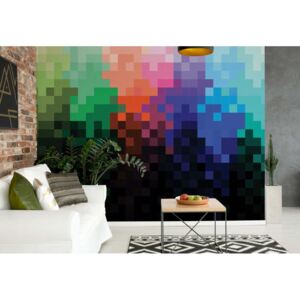 Fototapeta GLIX - Pixel Pattern Colourful + lepidlo ZADARMO Vliesová tapeta - 254x184 cm