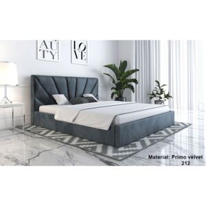 Moderná posteľ 140x200 cm Rail Primo velvet 212