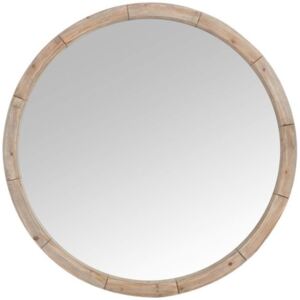 Okrúhle drevené nástenné zrkadlo Mind - Ø122 * 7cm